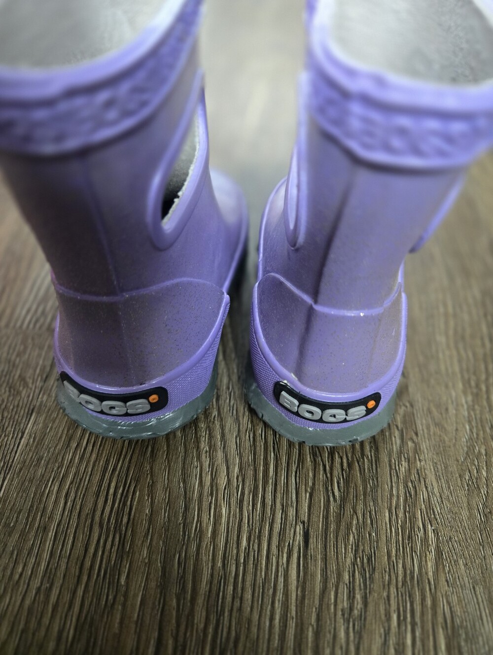 Bogs Kids Purple Glitter Rain & Snow Boots - Picture 3 of 5